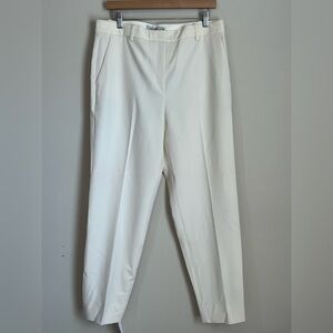 New MM Lafleur The Mejia Pant Washable Italian Wool Twill Sz 12 Ivory